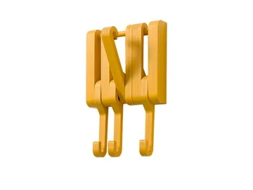 SCULPTURES JEUX - HIDDEN MUSTARD - Wall-mounted solid wood coat rack by In Stock - view 2